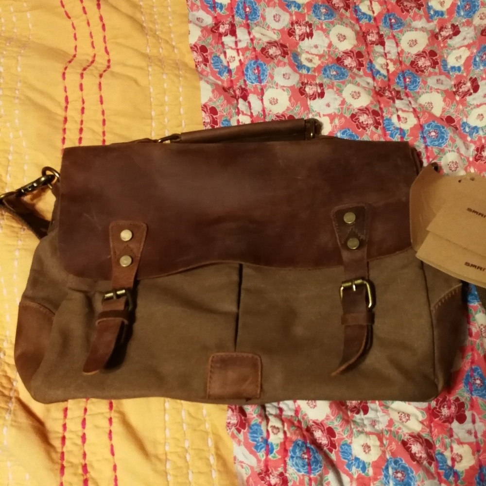 Leather Laptop Messenger Bag